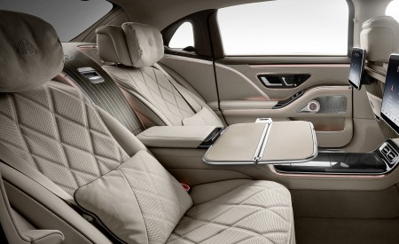 2021 Mercedes-Maybach S-Class (Leather Nappa macchiato beige bronze brown pearl) Interior Rear Seats Wallpapers 450x275 (69)