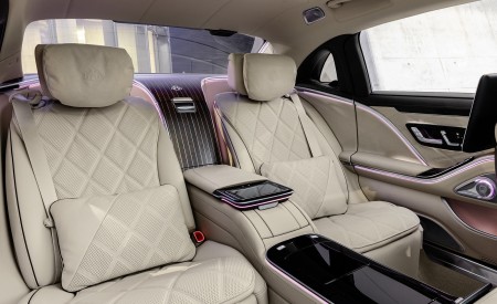 2021 Mercedes-Maybach S-Class (Leather Nappa macchiato beige bronze brown pearl) Interior Rear Seats Wallpapers  450x275 (71)