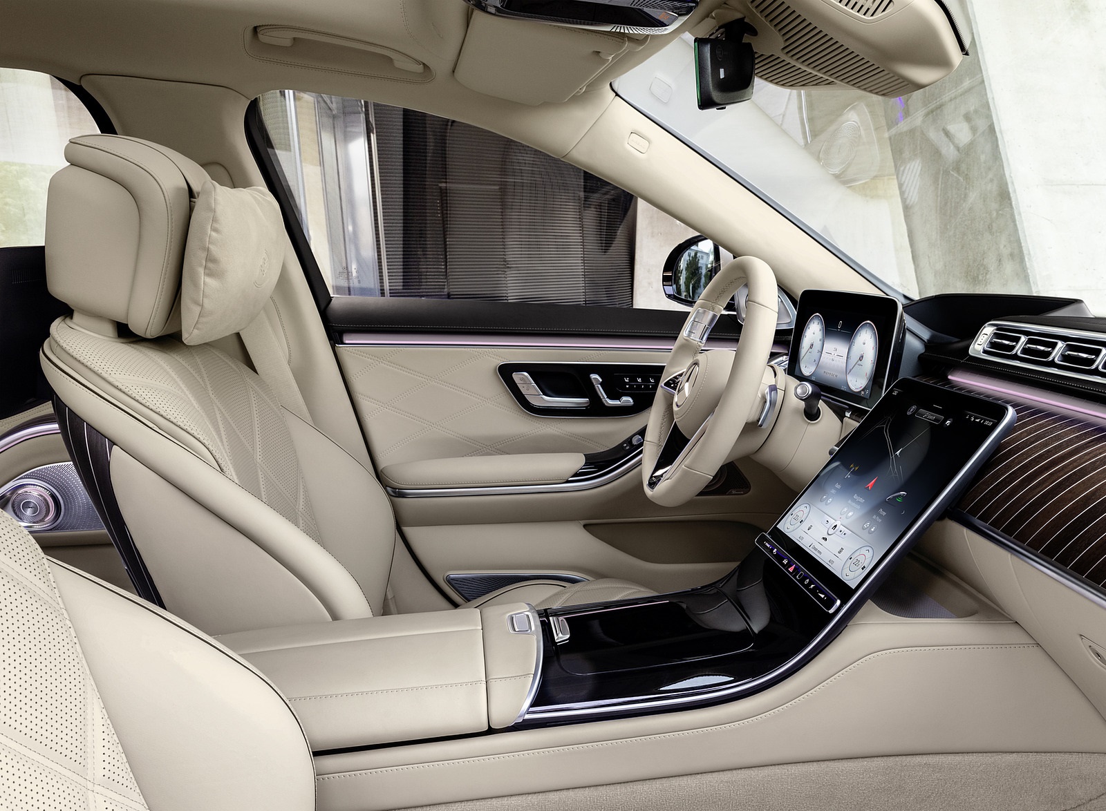 2021 Mercedes-Maybach S-Class (Leather Nappa macchiato beige bronze brown pearl) Interior Wallpapers #56 of 149