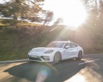 2021 Porsche Panamera Turbo S E-Hybrid (Color: Carrara White Metallic) Front Three-Quarter Wallpapers 150x120