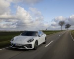 2021 Porsche Panamera Turbo S E-Hybrid (Color: Carrara White Metallic) Front Three-Quarter Wallpapers  150x120