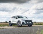 2021 Audi Q3 Sportback 45 TFSI e Plug-In Hybrid (Color: Dew Silver; UK-Spec) Front Three-Quarter Wallpapers 150x120