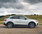 2021 Audi Q3 Sportback 45 TFSI e Plug-In Hybrid (Color: Dew Silver; UK-Spec) Side Wallpapers 150x120