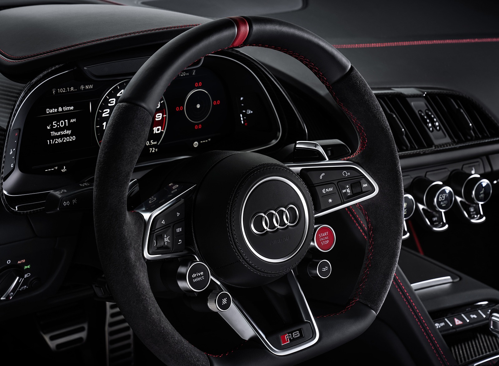 2021 Audi R8 Panther Edition Interior Steering Wheel Wallpapers #12 of 24