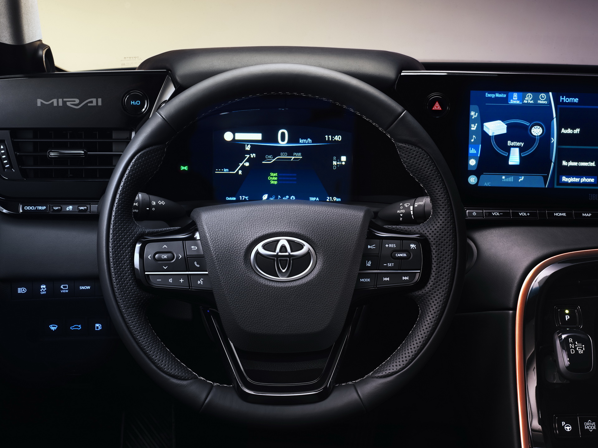 2021 Toyota Mirai FCEV Interior Steering Wheel Wallpapers #138 of 164