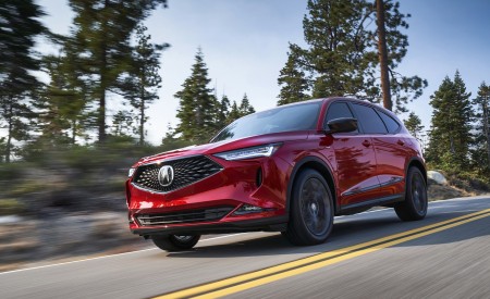 2022 Acura MDX SH-AWD A-Spec (Color: Performance Red Pearl) Front Three-Quarter Wallpapers 450x275 (21)