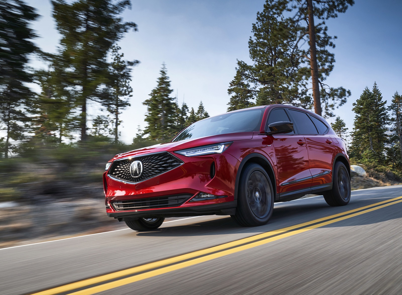 2022 Acura MDX SH-AWD A-Spec (Color: Performance Red Pearl) Front Three-Quarter Wallpapers #21 of 43
