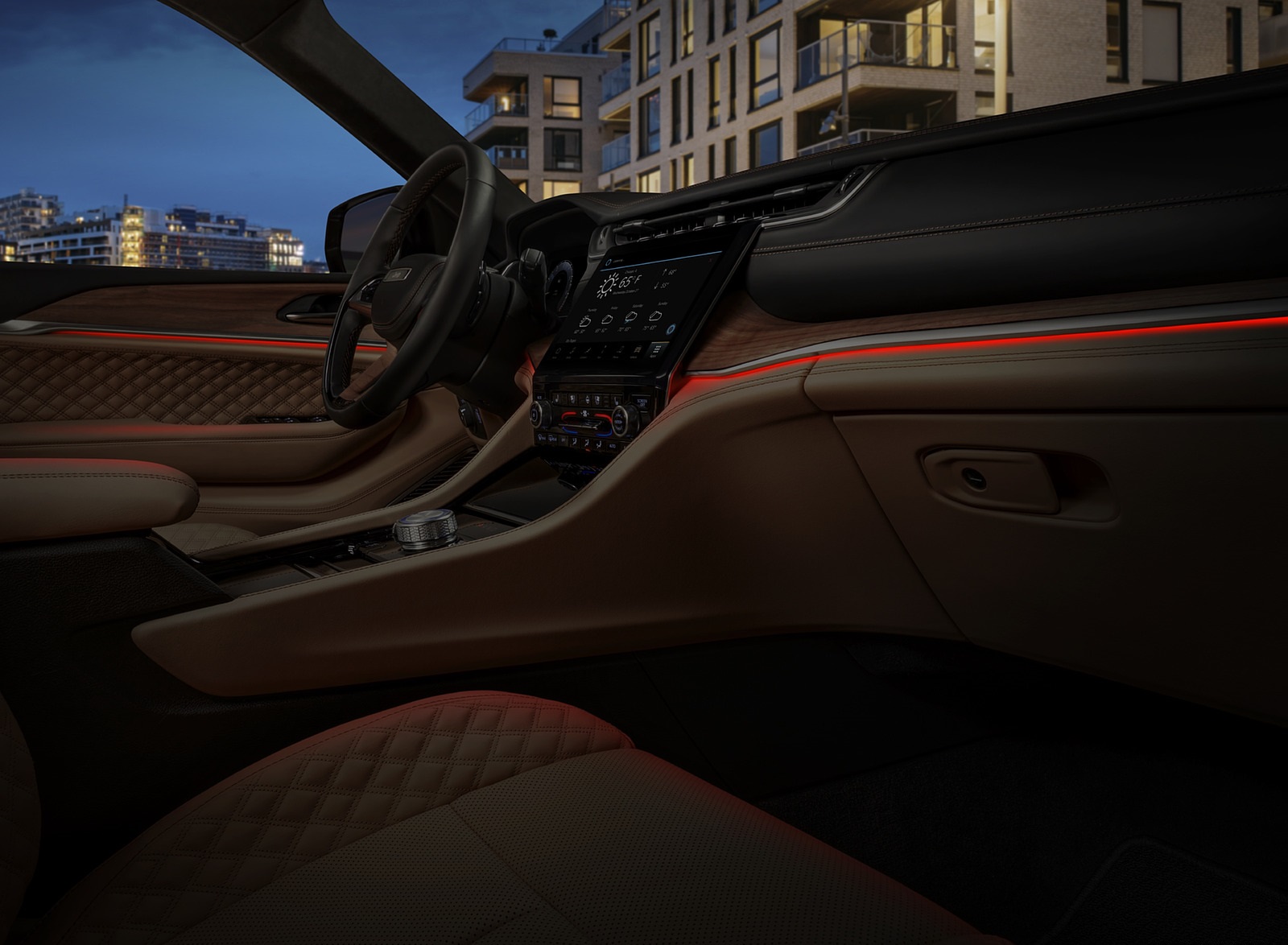2021 Jeep Grand Cherokee L Summit Reserve Interior Ambient Lighting Wallpapers #81 of 100