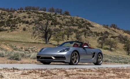 2021 Porsche 718 Boxster GTS 4.0 25 Years (Color: GT Silver) Front Three-Quarter Wallpapers 450x275 (50)