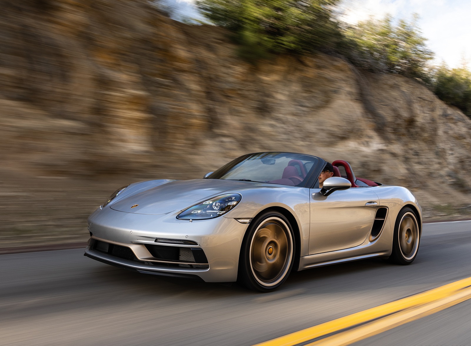 2021 Porsche 718 Boxster GTS 4.0 25 Years (Color: GT Silver) Front Three-Quarter Wallpapers (7)