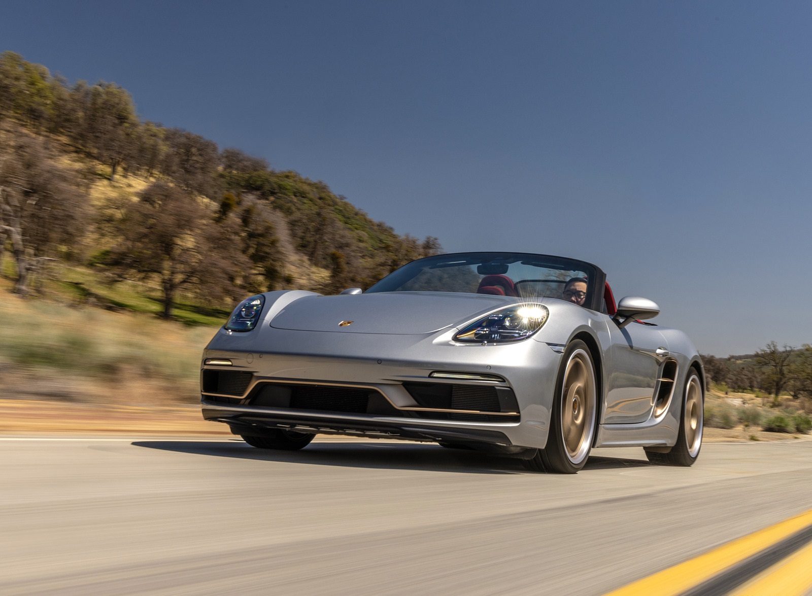 2021 Porsche 718 Boxster GTS 4.0 25 Years (Color: GT Silver) Front Wallpapers (9)