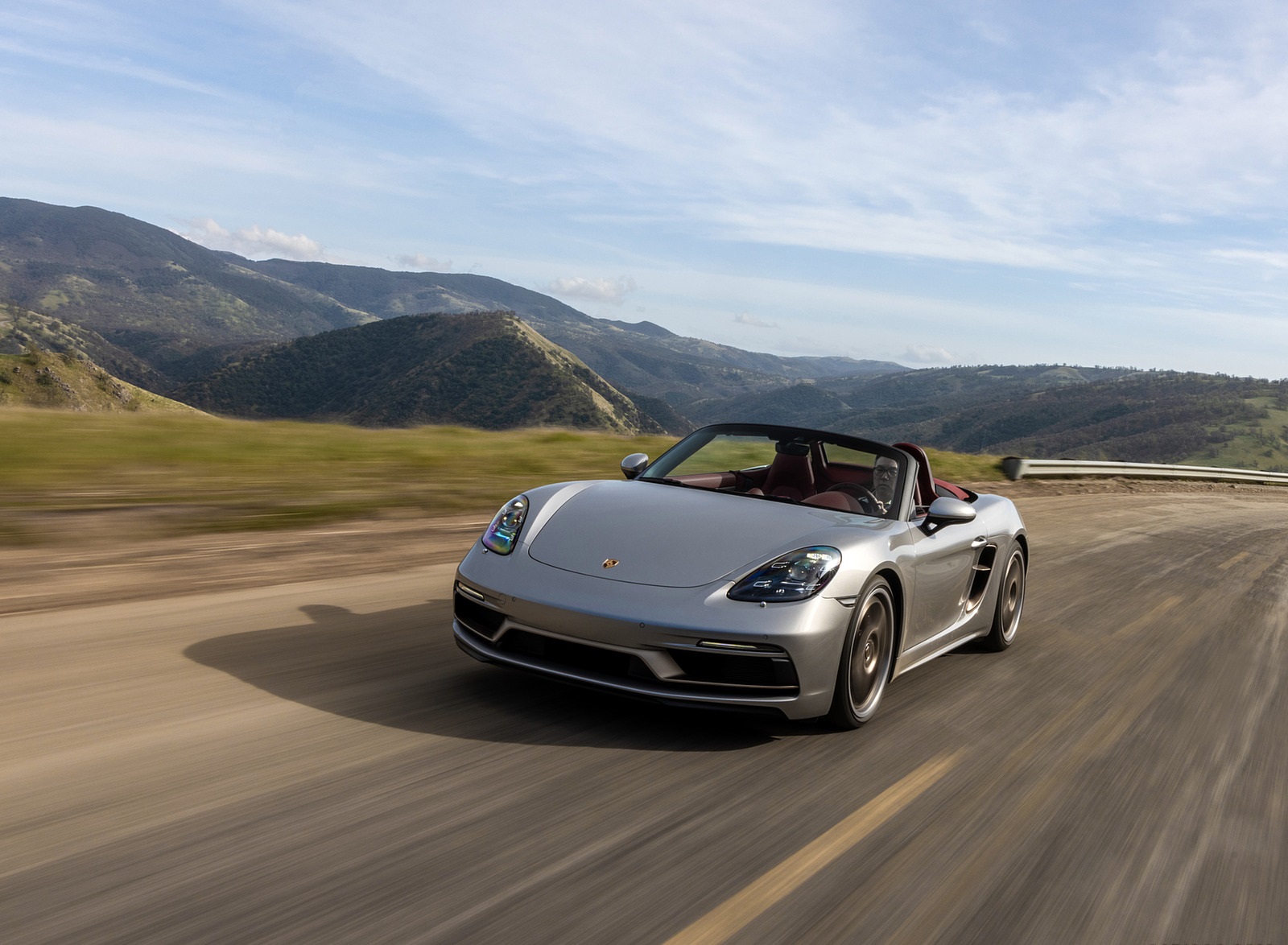 2021 Porsche 718 Boxster GTS 4.0 25 Years (Color: GT Silver) Front Wallpapers (3)