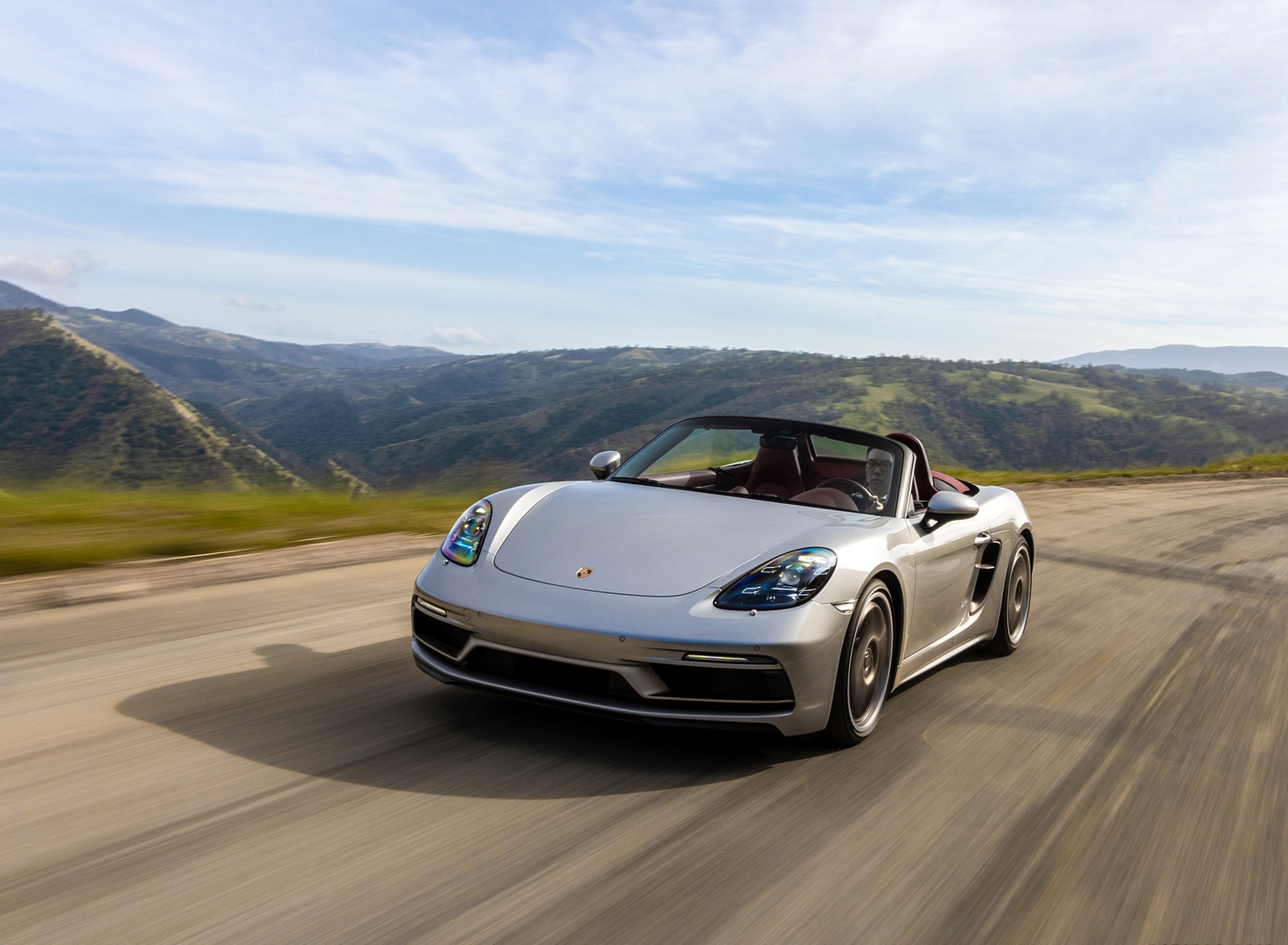 2021 Porsche 718 Boxster GTS 4.0 25 Years (Color: GT Silver) Front Wallpapers (4)