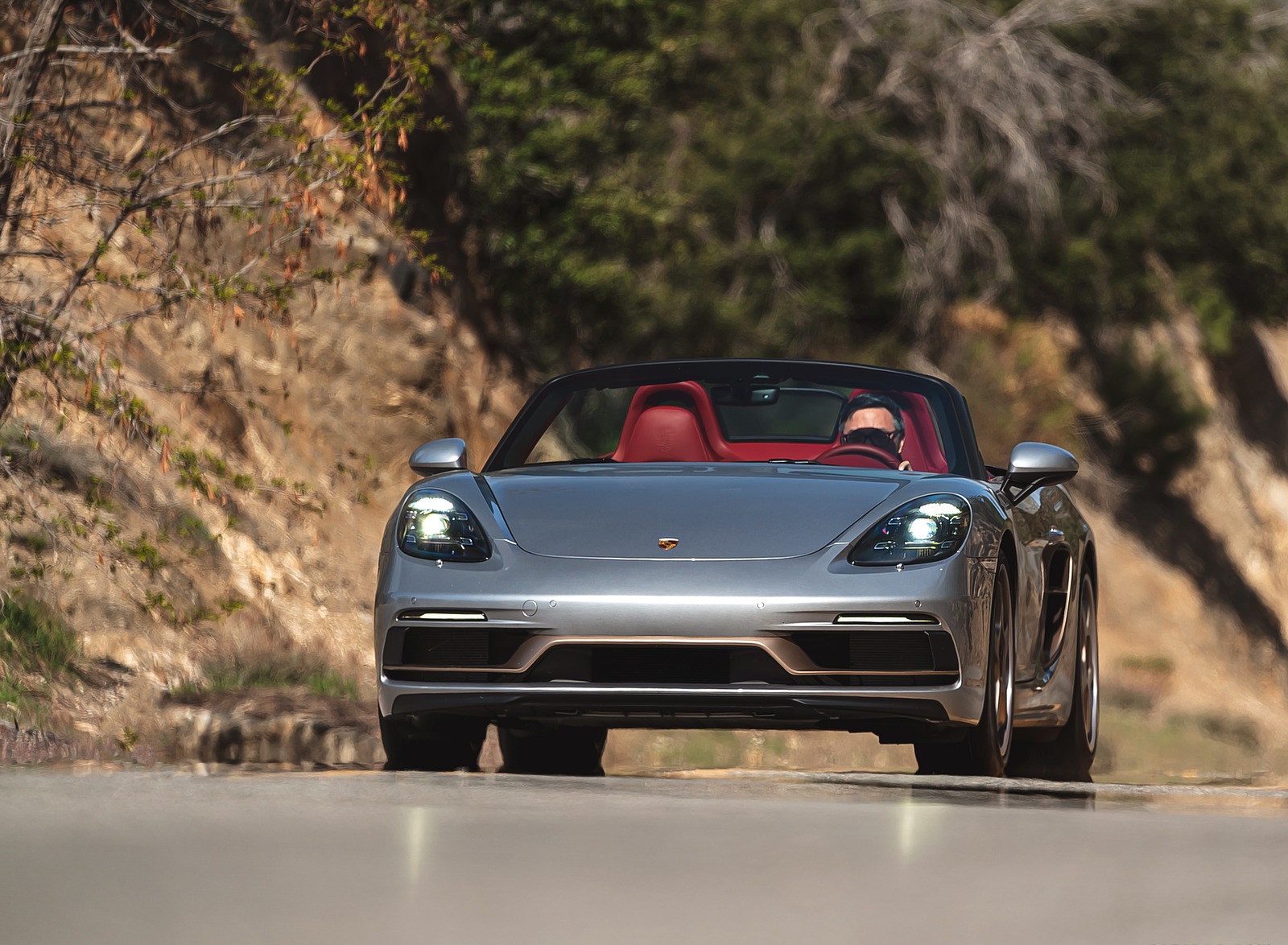 2021 Porsche 718 Boxster GTS 4.0 25 Years (Color: GT Silver) Front Wallpapers #49 of 185