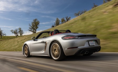2021 Porsche 718 Boxster GTS 4.0 25 Years (Color: GT Silver) Rear Three-Quarter Wallpapers 450x275 (25)