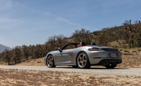 2021 Porsche 718 Boxster GTS 4.0 25 Years (Color: GT Silver) Rear Three-Quarter Wallpapers 450x275 (55)