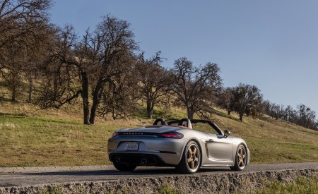 2021 Porsche 718 Boxster GTS 4.0 25 Years (Color: GT Silver) Rear Three-Quarter Wallpapers  450x275 (56)