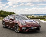 2021 Porsche Panamera Turbo S (Color: Cherry Metallic) Front Three-Quarter Wallpapers 150x120