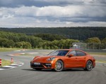 2021 Porsche Panamera Turbo S (Color: Papaya Metallic) Front Three-Quarter Wallpapers 150x120