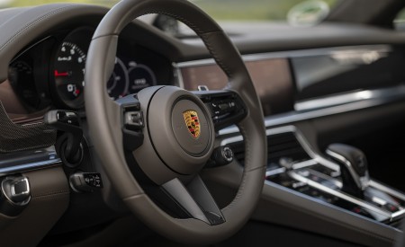 2021 Porsche Panamera Turbo S (Color: Papaya Metallic) Interior Steering Wheel Wallpapers 450x275 (96)