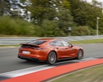 2021 Porsche Panamera Turbo S (Color: Papaya Metallic) Rear Three-Quarter Wallpapers 150x120