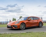 2021 Porsche Panamera Turbo S Sport Turismo (Color: Papaya Metallic) Front Three-Quarter Wallpapers 150x120