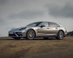 2021 Porsche Panamera Turbo S Sport Turismo (US-Spec; Color: GT Silver Metallic) Front Three-Quarter Wallpapers 150x120