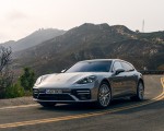 2021 Porsche Panamera Turbo S Sport Turismo (US-Spec; Color: GT Silver Metallic) Front Three-Quarter Wallpapers 150x120 (9)