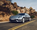 2021 Porsche Panamera Turbo S Sport Turismo (US-Spec; Color: GT Silver Metallic) Front Three-Quarter Wallpapers 150x120