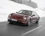2021 Porsche Taycan (Color: Cherry Metallic) Front Three-Quarter Wallpapers 150x120 (99)