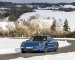 2021 Porsche Taycan (Color: Neptune Blue) Front Three-Quarter Wallpapers 150x120 (3)