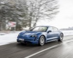 2021 Porsche Taycan (Color: Neptune Blue) Front Three-Quarter Wallpapers 150x120