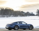 2021 Porsche Taycan (Color: Neptune Blue) Rear Three-Quarter Wallpapers 150x120