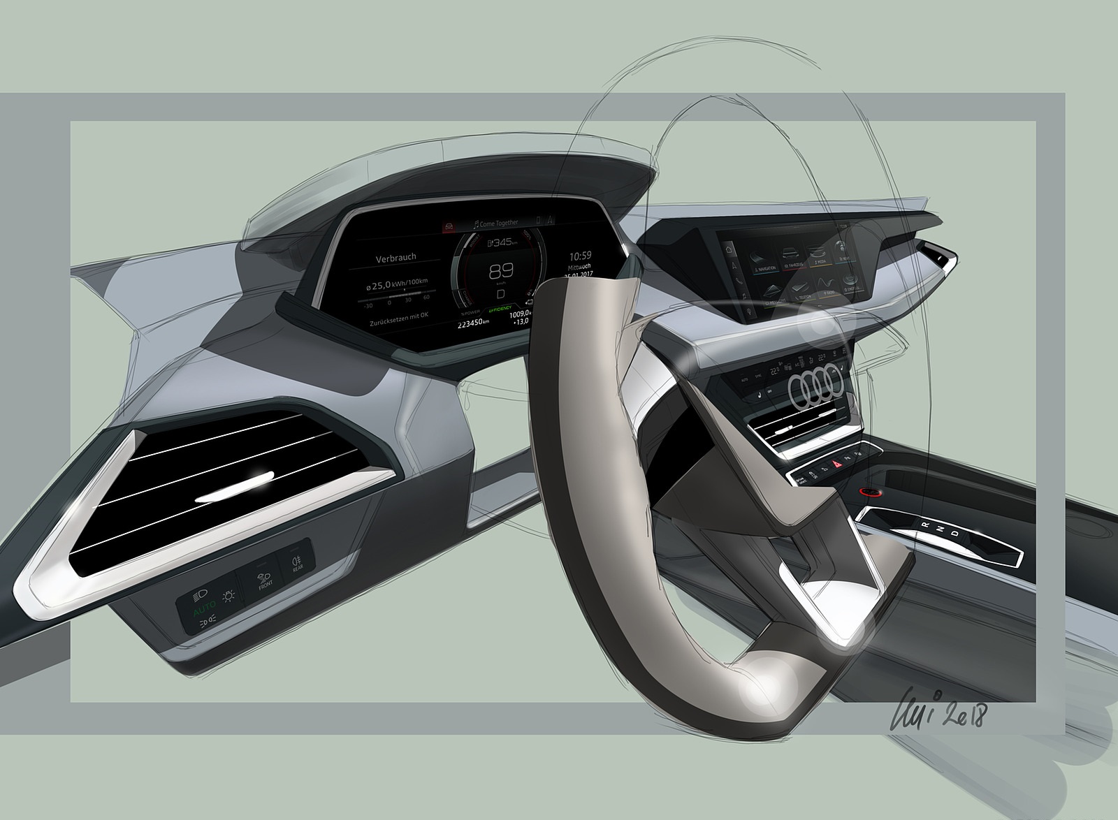 2022 Audi e-tron GT quattro Design Sketch Wallpapers  #127 of 176
