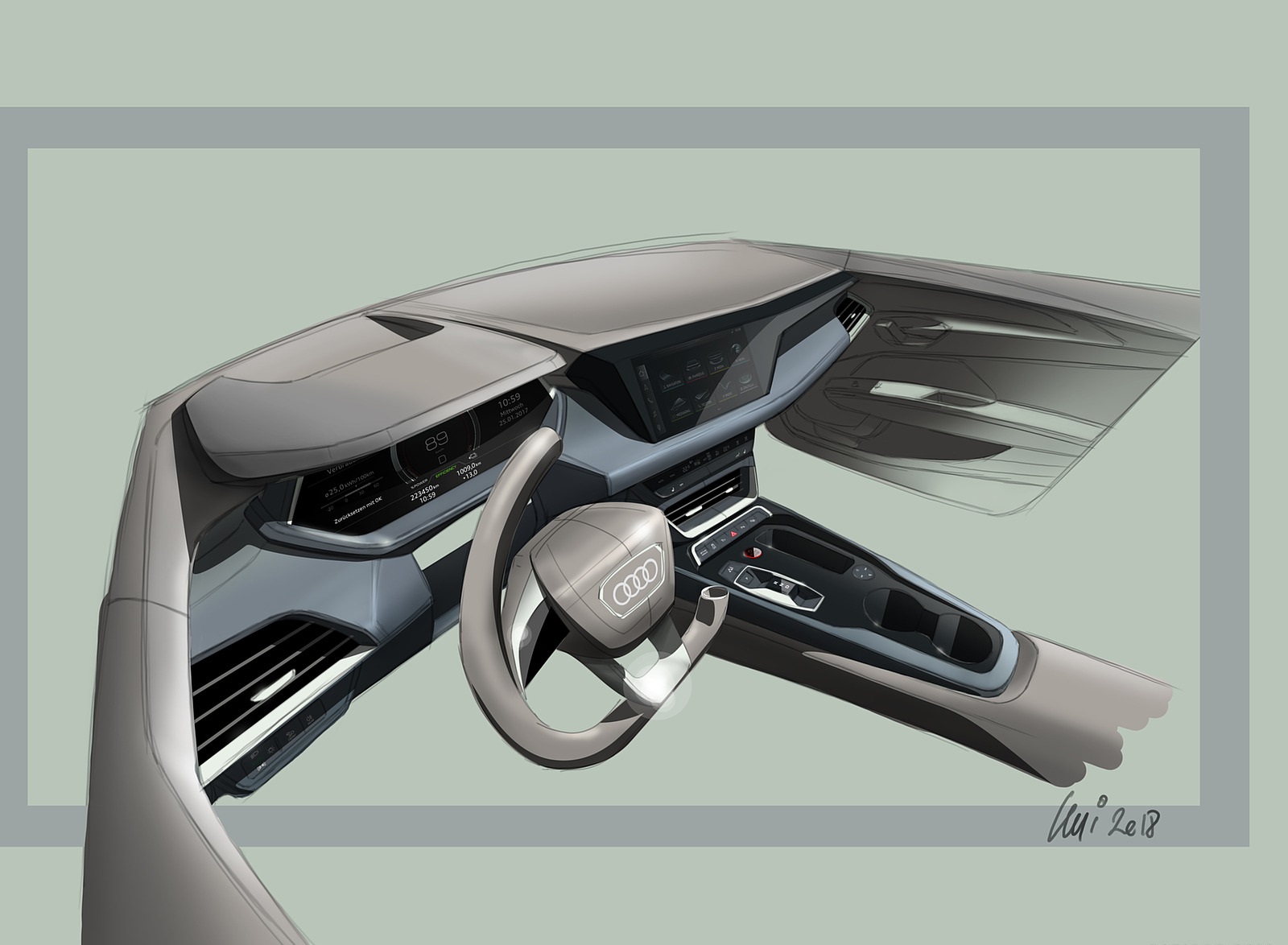 2022 Audi e-tron GT quattro Design Sketch Wallpapers #129 of 176
