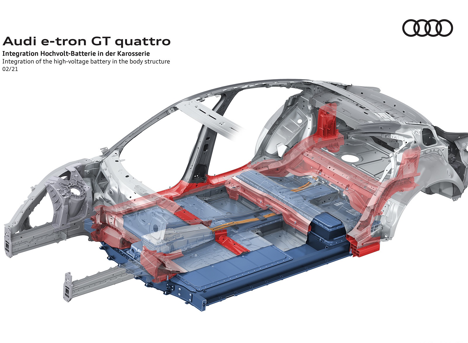 2022 Audi e-tron GT quattro Integration of the Hochvolt-battery in the body structure Wallpapers #97 of 176
