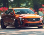 2022 Cadillac CT4-V Blackwing (Color: Blaze Orange Metallic) Front Three-Quarter Wallpapers 150x120 (37)