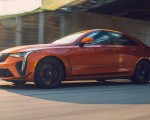 2022 Cadillac CT4-V Blackwing (Color: Blaze Orange Metallic) Front Three-Quarter Wallpapers 150x120