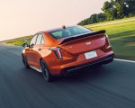 2022 Cadillac CT4-V Blackwing (Color: Blaze Orange Metallic) Rear Three-Quarter Wallpapers 150x120