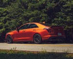 2022 Cadillac CT4-V Blackwing (Color: Blaze Orange Metallic) Rear Three-Quarter Wallpapers 150x120