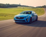 2022 Cadillac CT5-V Blackwing (Color: Electric Blue) Front Three-Quarter Wallpapers 150x120