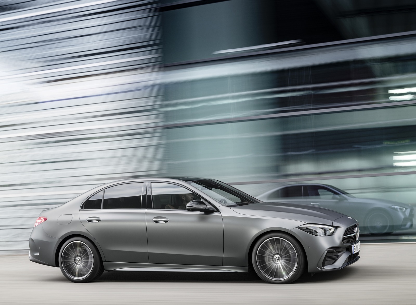 2022 Mercedes-Benz C-Class (Color: Selenite Grey Magno) Side Wallpapers (9)