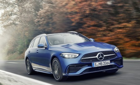 2022 Mercedes-Benz C-Class Wagon T-Model (Color: Spectral Blue) Front Wallpapers  450x275 (2)