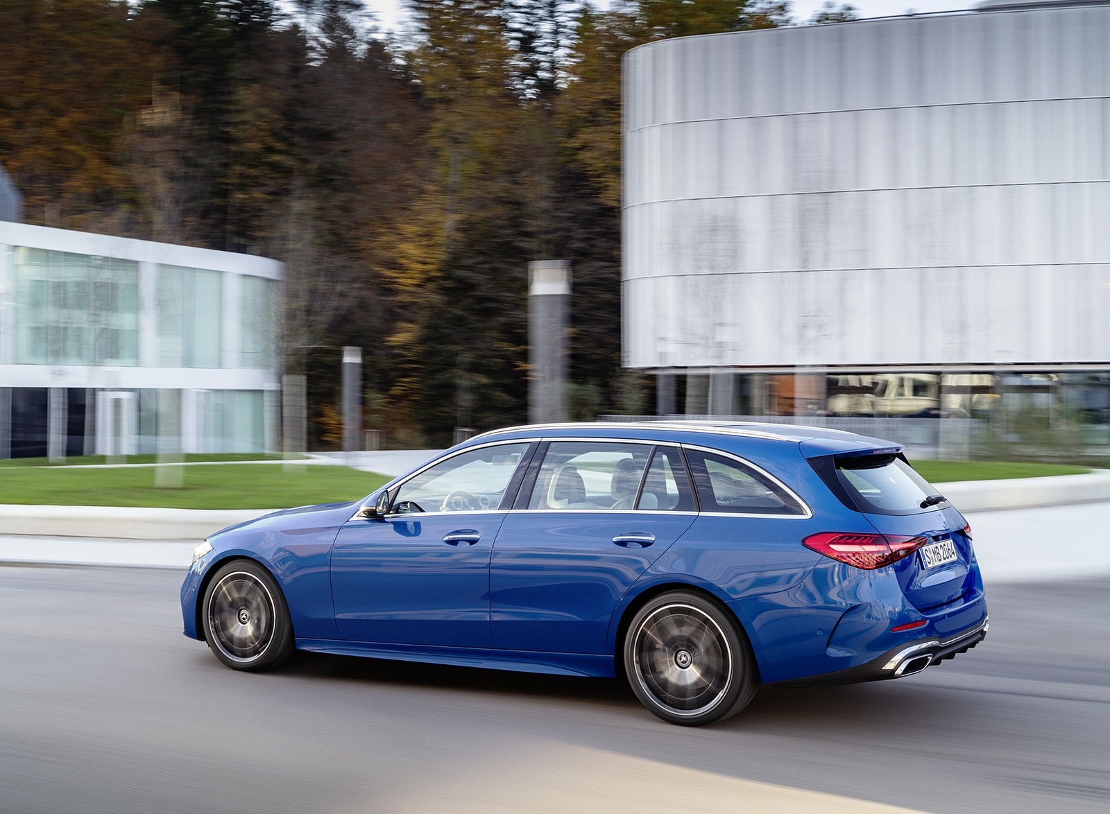2022 Mercedes-Benz C-Class Wagon T-Model (Color: Spectral Blue) Rear Three-Quarter Wallpapers  #16 of 50