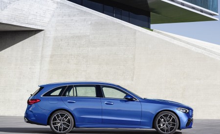 2022 Mercedes-Benz C-Class Wagon T-Model (Color: Spectral Blue) Side Wallpapers 450x275 (28)