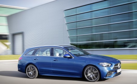 2022 Mercedes-Benz C-Class Wagon T-Model (Color: Spectral Blue) Side Wallpapers  450x275 (17)