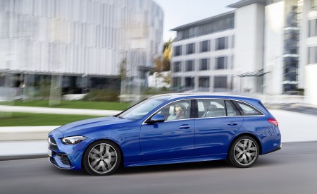 2022 Mercedes-Benz C-Class Wagon T-Model (Color: Spectral Blue) Side Wallpapers 450x275 (18)