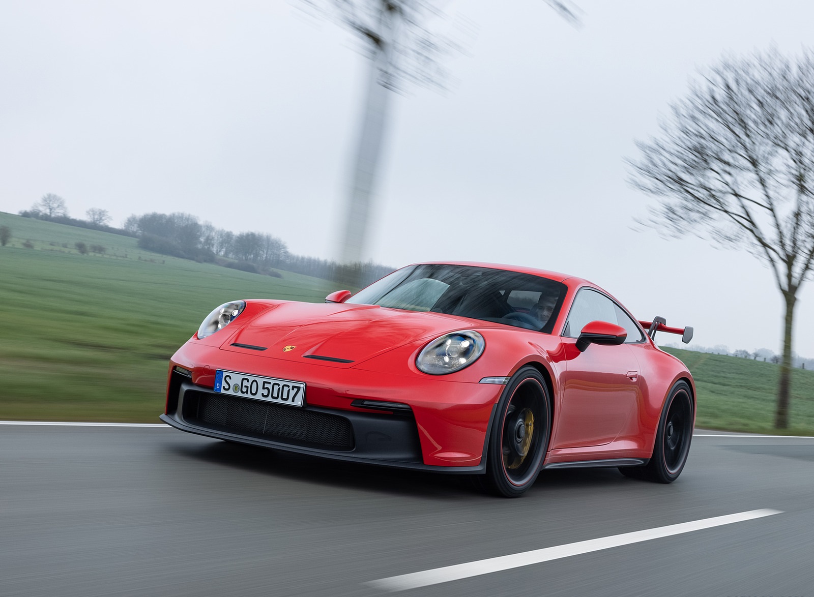 2022 Porsche 911 GT3 (Color: Guards Red) Front Three-Quarter Wallpapers (1). Download Wallpaper