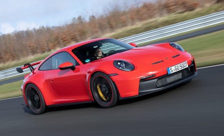 2022 Porsche 911 GT3 (Color: Guards Red) Front Three-Quarter Wallpapers 450x275 (2)