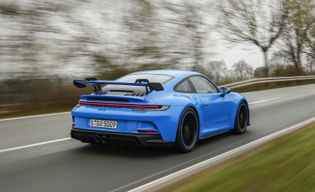 2022 Porsche 911 GT3 (Color: Shark Blue) Rear Three-Quarter Wallpapers 450x275 (96)